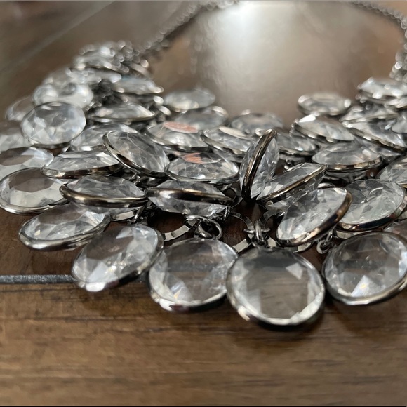 Clear Gem Statement Necklace - Picture 5 of 9